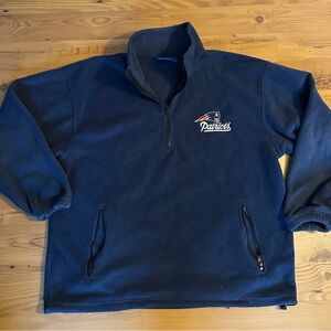 Oversized Navy Blue Patriots Fleece Pullover